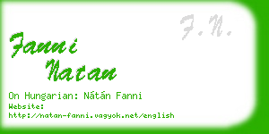 fanni natan business card